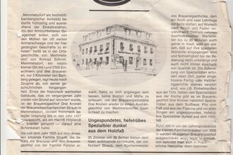 Ein Artikel aus der Brauindustrie vom Oktober 1983 | © Frankenhotel Drei Kronen Memmelsdorf GmbH