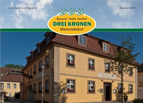 Cover der Hauszeitung 02.2017 vom Hotel & Brauereigasthof Drei Kronen | © Frankenhotel Drei Kronen Memmelsdorf GmbH