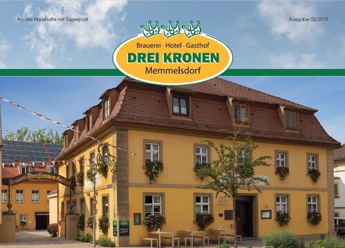Cover der Hauszeitung 02.2019 vom Hotel & Brauereigasthof Drei Kronen | © Frankenhotel Drei Kronen Memmelsdorf GmbH