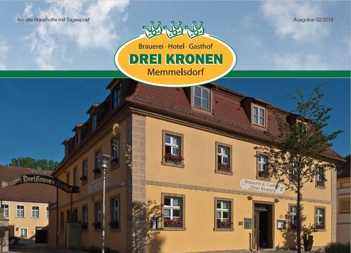 Cover der Hauszeitung 02.2018 vom Hotel & Brauereigasthof Drei Kronen | © Frankenhotel Drei Kronen Memmelsdorf GmbH