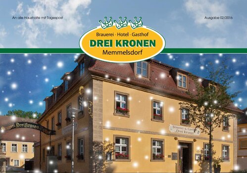 Cover der Hauszeitung 02.2016 vom Hotel & Brauereigasthof Drei Kronen | © Frankenhotel Drei Kronen Memmelsdorf GmbH