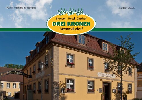Cover der Hauszeitung 01.2017 vom Hotel & Brauereigasthof Drei Kronen | © Frankenhotel Drei Kronen Memmelsdorf GmbH